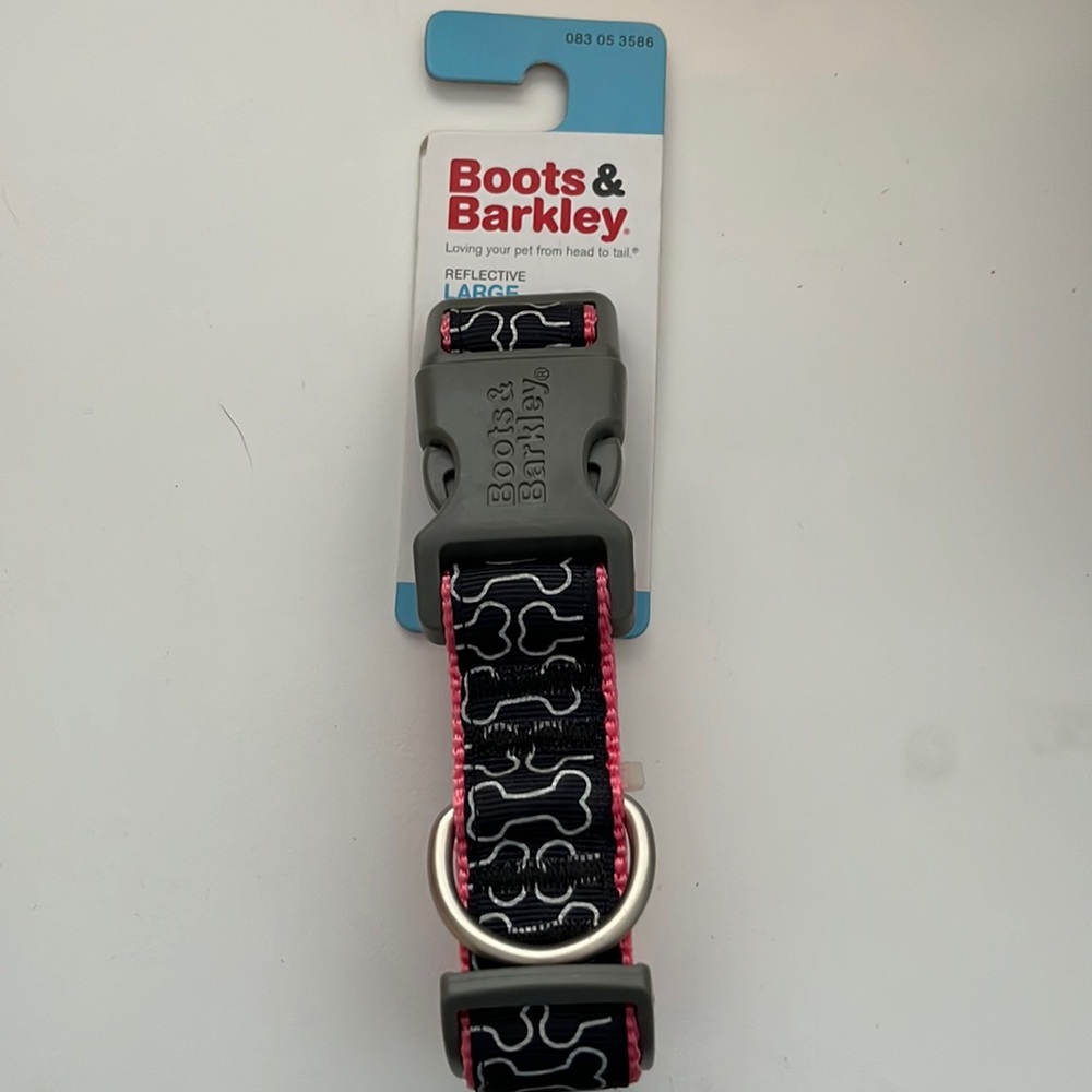 Boots & Barkley Reflective Dog Collar-Large - Picture 2 of 6